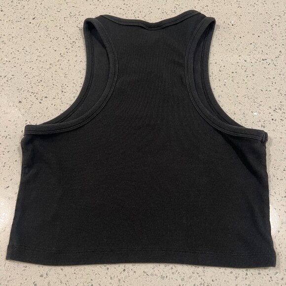 Y2K CARE BEARS Black Crop Stretch Baby Tank Top with Grumpy Bear | 95% Cotton - Picture 10 of 10